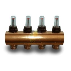 Distribuitor incalzire 6 căi cu debitmetre